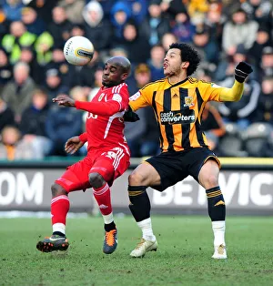 Hull City V Bristol City Prints: Battling for Supremacy: Jamal Campbell-Ryce vs