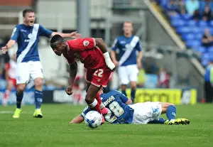 Birmingham City V Bristol City Prints: Battling for Supremacy: Kodjia vs Morrison in Birmingham City vs Bristol City Championship Clash