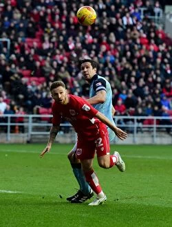 Images Dated 4th February 2017: Battling for Supremacy: Matty Taylor vs. Richard Wood in Bristol City vs. Rotherham United Clash