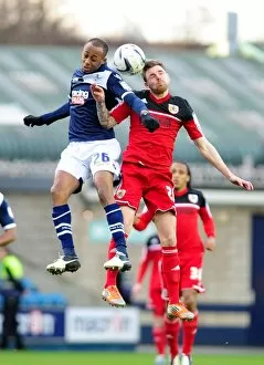 Images Dated 1st January 2013: Battling for Supremacy: Paul Anderson vs. Nadjim Abdou in the Championship Clash between Millwall