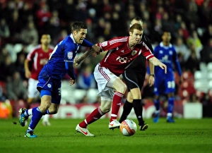 Bristol City V Leicester City Prints: Battling for Supremacy: Pearson vs