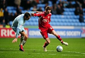 Coventry City v Bristol City Collection: Battling for Supremacy: Pearson vs. Keogh in Coventry City vs