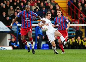 Crystal Palace v Bristol City Collection: Battling for Supremacy: Pitman vs. Gardner in the 2011 Championship Clash between Crystal Palace