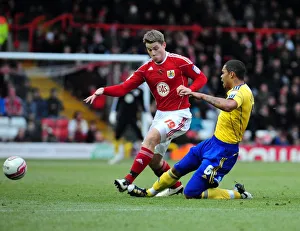 Bristol City V Derby County Prints: Battling for Supremacy: Ribeiro vs