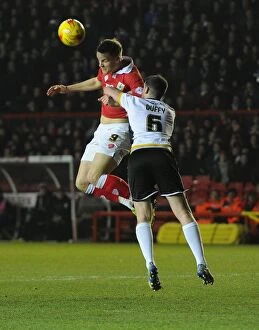 Images Dated 10th February 2015: Battling for Supremacy: Smith vs. Duffy in the Sky Bet League One Clash at Ashton Gate