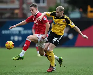 Framed Print : Battling for Supremacy: Smith vs McEveley in Intense Bristol City vs Sheffield United Clash