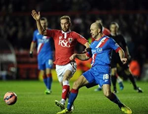 Images Dated 13th January 2015: Battling for Supremacy: Wagstaff vs. Keegan in the FA Cup Third Round Replay - Bristol City vs