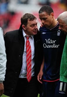 Images Dated 3rd April 2010: Billy Davis and Nathan Tyson of Nottingham Forest at Ashton Gate Stadium