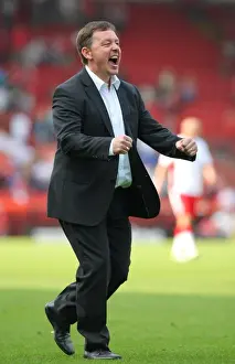 Bristol City V Nottingham Forest Prints: Billy Davis's Euphoric Moment: Nottingham Forest Wins 2011 Championship Title vs