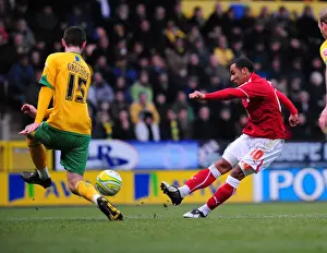 Norwich City V Bristol City Prints: The Birds Battle: Norwich City vs. Bristol City (08-09 Season)