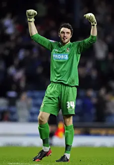 Framed Print : Blackburn Rovers Jake Kean Rejoices in Second Goal vs. Bristol City - FA Cup Match, Ewood Park (05 / 01 / 2013)
