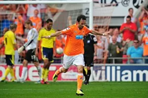 Images Dated 1st October 2011: Blackpool's Daniel Bogdanovic Celebrates in League Cup Match Against Bristol City - 01/10/2011