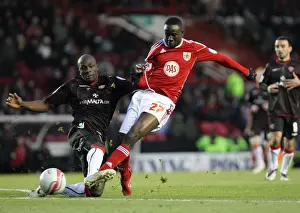 Bristol City V Sheffield Utd Prints: Blocked Shot: Albert Adomah's Championship Showdown vs Sheffield United - 27th November 2010