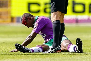 Notts County V Bristol City Prints: Bloodied Kieran Agard: Notts County vs. Bristol City Football Clash (31/04/2014)