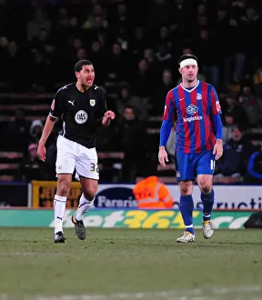 Crystal Palace V Bristol City Prints: Bloody Clash: Nyatanga Protests Ref after Suffering Nosebleed from Lee in Crystal Palace vs