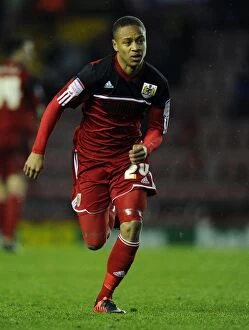 Images Dated 12th January 2013: Bobby Reid in Action: Bristol City vs Leicester City, Championship Football Match