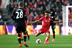 Bristol City V Hull City Prints: Bobby Reid in Action: Passing the Ball - Bristol City vs. Hull City, 25th October 2016