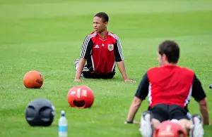 Pre-season Training Prints: Bobby Reid: Brilliantly Focused in Bristol City's Pre-Season Training