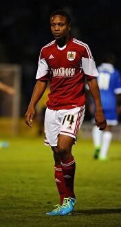 Images Dated 6th August 2013: Bobby Reid of Bristol City in Action against Gillingham at Priestfield Stadium, 2013