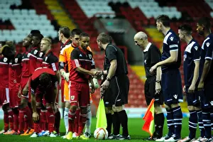 Bobby Reid of Bristol City Shakes Hands with Referee after Match against Millwall, 2012