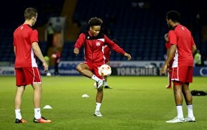 Images Dated 13th September 2016: Bobby Reid of Bristol City Warming Up Ahead of Sheffield Wednesday Clash, September 13, 2016