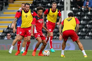Fulham V Bristol City Prints: Bobby Reid of Bristol City Warming Up at Craven Cottage before Fulham Match