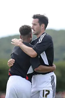 Pre Season Prints: Bobby Reid and Greg Cunningham Celebrate Goal for Bristol City against Portishead Town