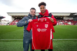Bobby Reid Presents Half-Time Signed Shirt at Ashton Gate: Bristol City vs Blackburn Rovers