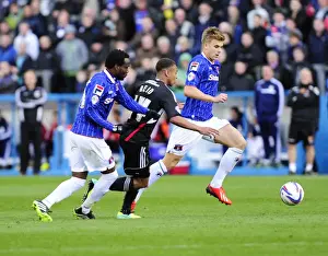 Carlisle United V Bristol City Prints: Bobby Reid in Pursuit: Intense Moment from Carlisle United vs