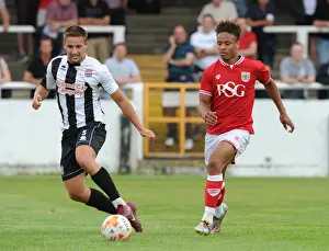 Twerton Park Prints: Bobby Reid vs. Dan Ball: A Clash of Rivals in the Pre-Season Friendly at Twerton Park (2015)
