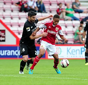 Bournemouth V Bristol City Prints: Bobby Reid vs. Richard Hughes: A Battle at the Heart of the Action - Bournemouth vs
