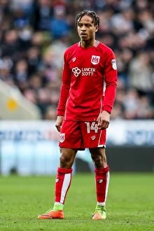 Images Dated 25th February 2017: Bobby Reid Watching Intently: Newcastle United vs. Bristol City, 2017