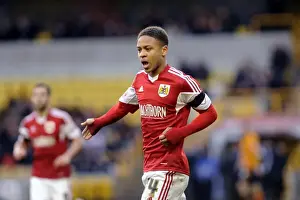 Wolves V Bristol City Prints: Bobby Reid's Determined Showdown against Wolverhampton Wanderers in Sky Bet League One