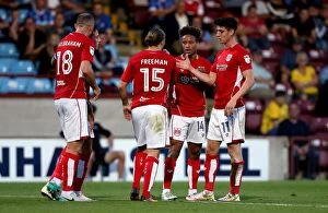 Images Dated 23rd August 2016: Bobby Reid's EFL Cup Goal Celebration: Bristol City at Scunthorpe United (2016)