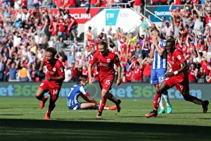 Opening Game Prints: Bobby Reid's Stunner: 2-1 Lead for Bristol City Against Wigan Athletic at Ashton Gate