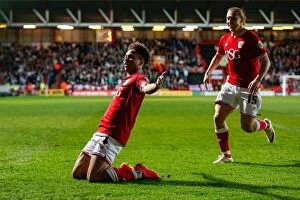 Images Dated 19th April 2016: Bobby Reid's Stunner: Bristol City Takes 2-1 Lead Over Derby County (Sky Bet Championship, 2016)