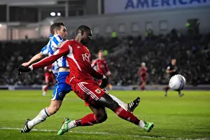 Brighton V Bristol City Prints: Bolasie Centers for Bristol City in Championship Clash vs. Brighton (14-01-2012)