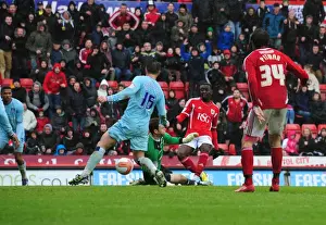 Bristol City V Coventry City Prints: Bolasie Strikes: Yannick Scores Second Goal for Bristol City against Coventry City at Ashton Gate Stadium
