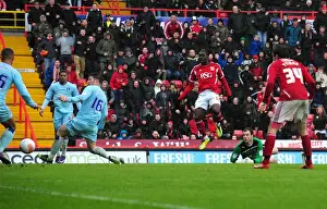 Bristol City V Coventry City Prints: Bolasie's Brilliance: Yannick Scores the Second Goal for Bristol City against Coventry City (09/04/2012)