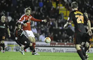 Brad Pitman vs. Matthew Bates: Intense Moment from Bristol City vs. Middlesbrough, 03/12/2011