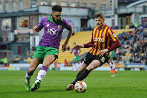 Bradford City vs. Bristol City: Intense Moment as Derrick Williams is Halted by Gary Mackenzie