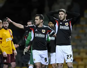 Bradford vs. Bristol City: Sam Baldock Seeks Medical Attention for Wes Burns Head Injury (January 11, 2014)