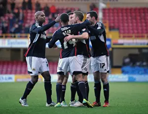 Bradford City V Bristol City Prints: Bradford vs. Bristol City: Scott Wagstaff's Goal Celebration (January 11, 2014)