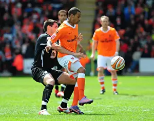 Bradley Orr Tackles DJ Campbell: Intense Moment from Blackpool vs. Bristol City Championship Clash (02/05/2010)