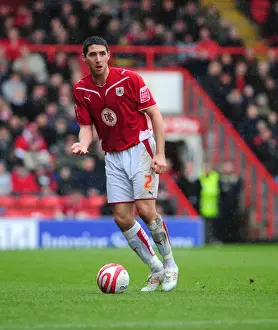 Bristol City V Nottingham Forest Prints: Bradley Orr vs Nottingham Forest: A Championship Showdown at Ashton Gate, 2010