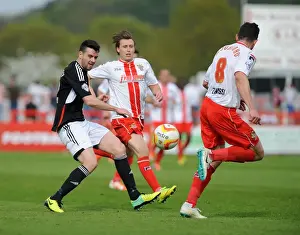 Stevenage V Bristol City Prints: Brendan Moloney of Bristol City Battles Through Pressure at Stevenage, 2014