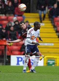 Images Dated 13th April 2013: Brendan Moloney Clears Under Pressure: Bristol City vs. Bolton Wanderers, Npower Championship
