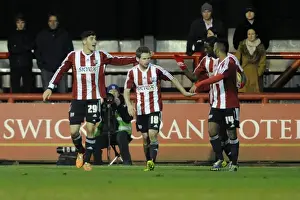 Brentford V Bristol City Prints: Brentford Celebrates Alan Judge's Goal Against Bristol City, January 2014