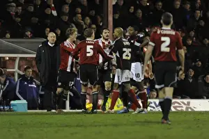 Brentford V Bristol City Prints: Brentford vs. Bristol City: Intense Rivalry on the Football Field, January 2014