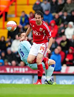 Brett Pitman of Bristol City in Action Against Coventry City at Ashton Gate Stadium, April 9, 2012